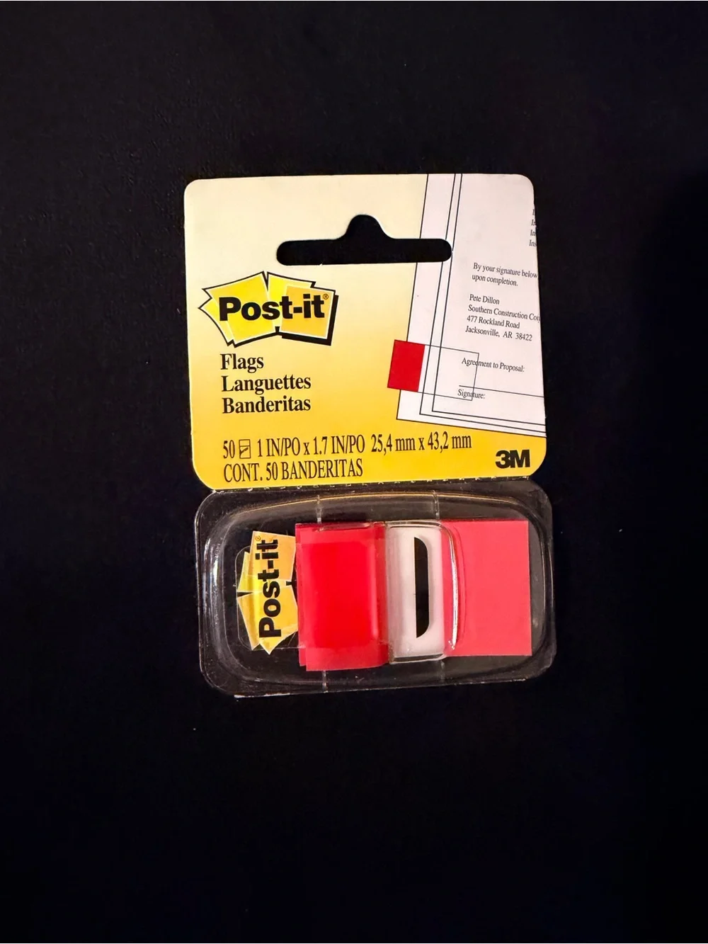 Post-it Brand Red Page Flags 1” x 1.7” | New 2-Pack Lot | (100 Total Flags)